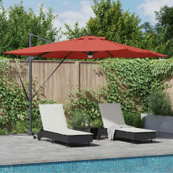 vidaXL Parasol Roma Rouge 286 x 285 x 270 cm Aluminium, Polyester