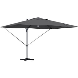 Parasol cantilever Roma avec LEDs en anthracite, 352x251x265 cm en aluminium. Vidaxl