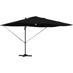 Parasol cantilever Roma avec LEDs, noir, 352x251x265 cm en aluminium Vidaxl