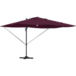 Parasol à bras déporté - Bordeaux Bordeaux Métal et Tissu Moyen Vidaxl