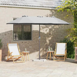 vidaXL Parasol de jardin Couleur sable 370 x 197 x 239 cm