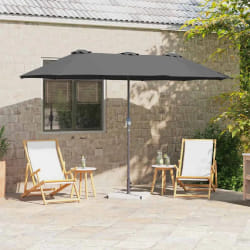 vidaXL Parasol de jardin Anthracite 370 x 197 x 239 cm