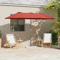 vidaXL Parasol de jardin Couleur terre cuite 370 x 197 x 239 cm