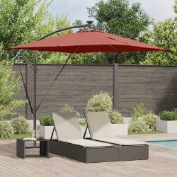 vidaXL Parasol banane à mât déporté Couleur terre cuite