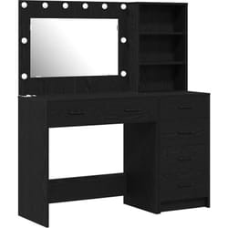 Vidaxl Table De Toilette Noir 78.5 X 41 X 135 Cm Bois D'Ingénierie