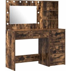 Table De Toilette Avec Tiroir 2 Pcs Marron 78.5 X 41 X 135 Cm Vidaxl