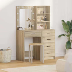 Table de Toilette avec tiroir 2 pcs Marron 50 x 41 x 135 cm vidaXL