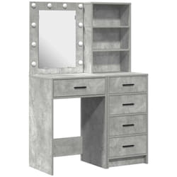 Table De Toilette 2 Pcs Gris 50 X 41 X 135 Cm Bois D'Ingénierie Vidaxl