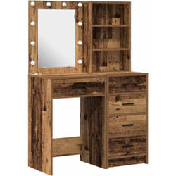Table De Toilette Avec Tiroir 2 Pcs Marron 50 X 41 X 135 Cm Vidaxl