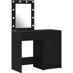 Vidaxl - Table De Toilette 2 Pcs Noir 50 X 41 X 135 Cm Bois D'Ingénierie