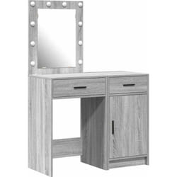 Table De Toilette 2 Pcs Gris 50 X 41 X 135 Cm Bois D'Ingénierie Vidaxl