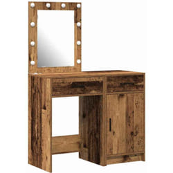 Table De Toilette Avec Tiroir 2 Pcs Marron 50 X 41 X 135 Cm Vidaxl