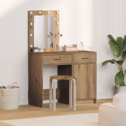 Cet ensemble de coiffeuse est fait en bois d'ingénierie durable et a vraiment une belle allure dans n'importe quelle chambre. ...