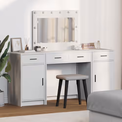 Cet ensemble de table de maquillage allie l'utile à l'agréable, un incontournable pour toute chambre ou zone de beauté. Avec  ...