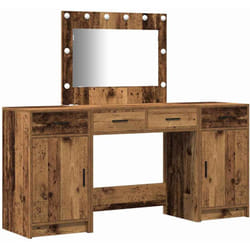 Table De Toilette Avec Tiroir 3 Pcs Marron 40 X 41 X 75 Cm Vidaxl