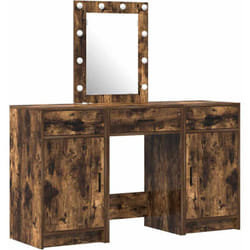 Table De Toilette Avec Tiroir 3 Pcs Marron 50 X 41 X 135 Cm Vidaxl
