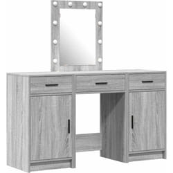Table de Toilette 3 pcs Gris 50 x 41 x 135 cm Bois d'ingénierie vidaXL