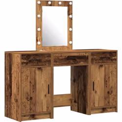 Cette coiffeuse compacte au style industriel est un mélange génial de vintage et de praticité. Fabriquée en bois récupéré, so ...
