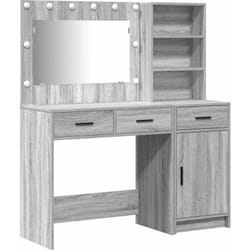 Table De Toilette Avec Tiroir 2 Pcs Gris 78.5 X 41 X 135 Cm Vidaxl