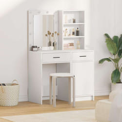 Ensemble De Coiffeuse Avec Tiroir 2 Pcs Blanc 50 X 41 X 135 Cm Vidaxl