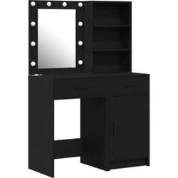 Ensemble De Coiffeuse 2 Pcs Chêne Noir Bois D'Ingénierie Vidaxl