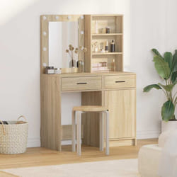 Ensemble de Coiffeuse 2 pcs Chêne Sonoma 50 x 41 x 135 cm vidaXL