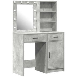 Ensemble De Coiffeuse 2 Pcs Gris Béton Bois D'Ingénierie Vidaxl