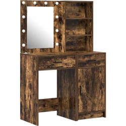 Vidaxl - Ensemble De Coiffeuse 2 Pcs Chêne Fumé 50 X 41 X 135 Cm