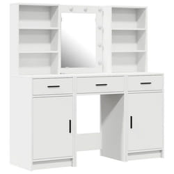 Vidaxl Ensemble De Coiffeuse Avec Tiroir 3 Pcs Blanc 50 X 41 X 135 Cm