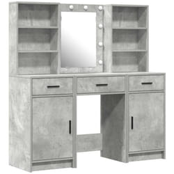 Vidaxl Ensemble De Coiffeuse 3 Pcs Gris Béton 50 X 41 X 135 Cm