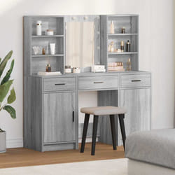 Vidaxl Ensemble De Coiffeuse 3 Pcs Sonoma Gris 50 X 41 X 135 Cm