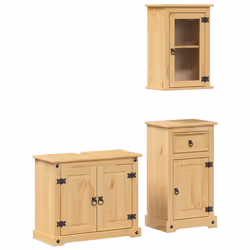 VidaXL 3334633, Verre, Métal, Bois, 450 mm, 270 mm, 645 mm, 3 pièce(s)