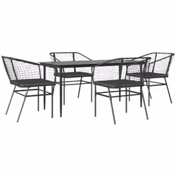 Cet ensemble de salle à manger de jardin est un excellent choix pour les repas en plein air ou pour vous détendre dans le jar ...