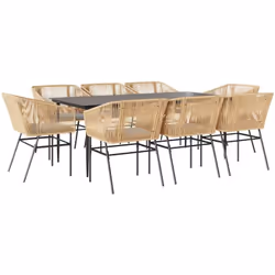 Cet ensemble de salle à manger de jardin est un excellent choix pour les repas en plein air ou pour vous détendre dans le jar ...
