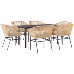 Cet ensemble de salle à manger de jardin est un excellent choix pour les repas en plein air ou pour vous détendre dans le jar ...