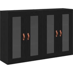 Armoires murales 2 pièces en chêne noir, 69,5 x 34 x 90 cm, en bois reconstitué. Vidaxl