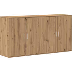 Cet ensemble de buffets moderne mixe style et utilité, apportant du punch à ton espace de vie ou de salle à manger avec sa fi ...
