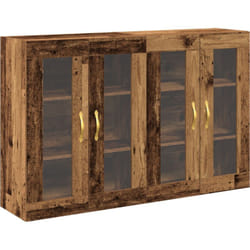Cabinets muraux en vieux bois 2 pièces 69,5 x 34 x 90 cm en bois d'ingénierie vidaXL