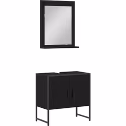 Cet ensemble de cabinets de salle de bain combine pratique et style, offrant une super solution de rangement pour tes affaire ...
