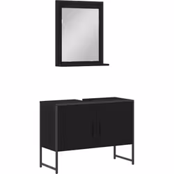 Ce meuble de salle de bain moderne est une solution élégante et pratique pour les petites salles de bain. Il est conçu pour t ...