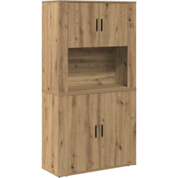 Highboard en chêne artisan de 80x33x150 cm en bois d'ingénierie vidaXL