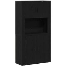 Vidaxl - Haut meuble Chêne noir 80 x 33 x 150 cm Bois d'ingénierie