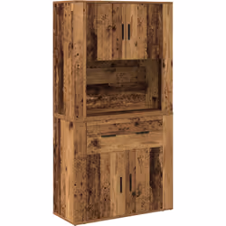 Cette haute armoire fait une belle impression dans n'importe quelle salle à manger ou salon, avec son look rustique et son mo ...