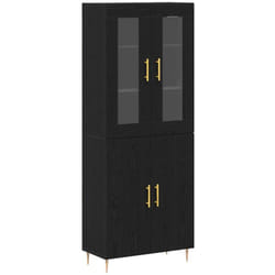 Vidaxl - Haut Armoire Montage mural 2 pcs Chêne noir 69,5 x 34 x 180 cm