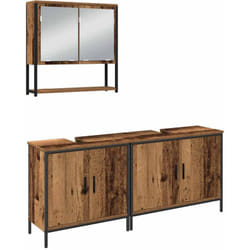 Vidaxl - Ensemble De Mobilier De Salle De Bain Avec Porte 3 Pcs Marron