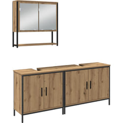 Vidaxl - Ensemble de meubles de salle de bain 3 pièces en chêne artisan en bois d'ingénierie