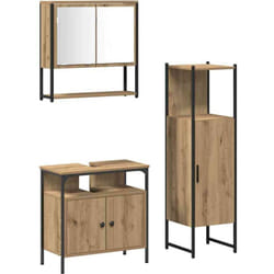 Vidaxl - Ensemble De Mobilier De Salle De Bain Avec Porte 3 Pcs Marron