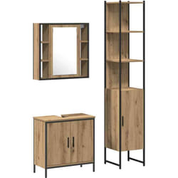 Vidaxl - Meubles De Salle De Bain Avec Étagère Marron 33 X 33 X 185.5 Cm