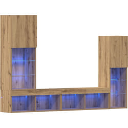 Vidaxl - Meuble tv avec lumières led Chêne artisan 40.5x30x102 cm