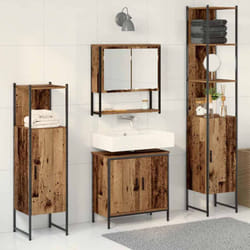 Vidaxl - Ensemble De Mobilier De Salle De Bain Avec Porte 4 Pcs Marron